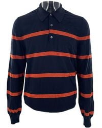 dunhill - Buckle Long-Sleeved Polo Shirt - Lyst