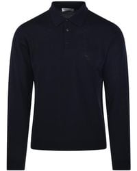 Roberto Collina - Long-Sleeve Knitted Polo Shirt - Lyst