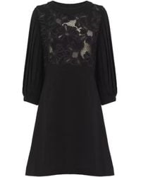See By Chloé - See By Chloé Laced Crepe Mini Dress - Lyst
