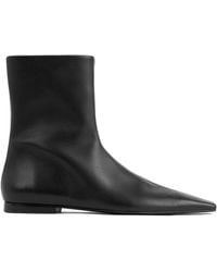TOTEME - Zipped Leather Boots - Lyst