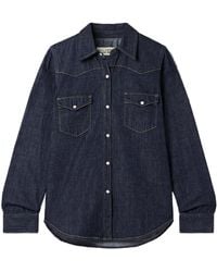 Nili Lotan - Long-Sleeved Denim Shirt - Lyst