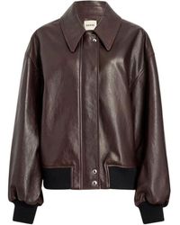 KHAITE - Shelman Leather Bomber Jacket - Lyst