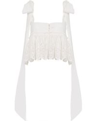 Chloé - Chloé Knotted-Strap Cropped Top - Lyst
