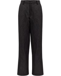 MM6 by Maison Margiela - Single-Stitch Logo Flared Trousers - Lyst