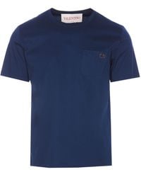 Valentino - Logo Plaque Crewneck T-Shirt - Lyst