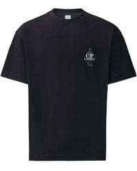 C.P. Company - Logo-Embroidered T-Shirt - Lyst