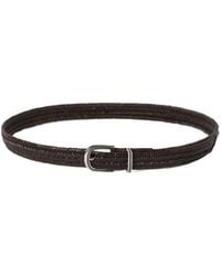 Brunello Cucinelli - Chevron-Effect Braided Leather Belt - Lyst