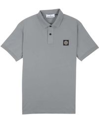 Stone Island - Logo Patch Short-Sleeved Polo Shirt - Lyst