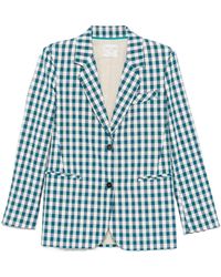 forte_forte - Cotton Gingham Oversized Jacket - Lyst