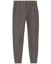 Burberry - Herringbone Tapered Stretch Trousers - Lyst