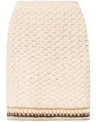 Tory Burch - High-Waisted Knitted Skirt - Lyst