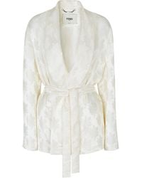 Fendi - Floral Motif Wrap Jacket - Lyst