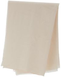 Elisabetta Franchi - Logo Jacquard Fringed Scarf - Lyst