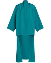 Alaïa - Poplin Asymmetric Robe Coat - Lyst