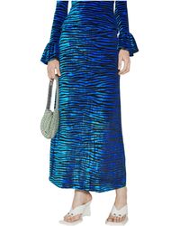 Rabanne - Velvet Zebra Print Skirt - Lyst