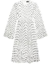 Balenciaga - Polka Dots Printed Pleated Dress - Lyst