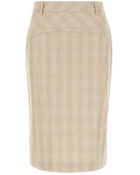 Iceberg - Check Ruffled Midi Skirt - Lyst