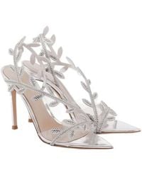 Gianvito Rossi - Pointed Toe Leather Sandals - Lyst