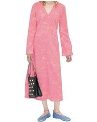 Stine Goya - Long-Sleeve V-Neck Dress - Lyst