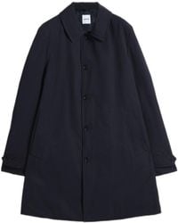 Aspesi - Turn-Down Collar Long-Sleeve Coat - Lyst