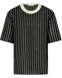 Jil Sander - 'Crochet' Cotton T-Shirt - Lyst