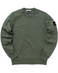 Stone Island - Compass Patch Crewneck Sweatshirt - Lyst