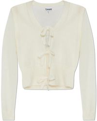 Ganni - Mohair Cardigan - Lyst