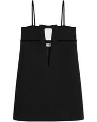 Celine Trapeze Mini Dress in White | Lyst