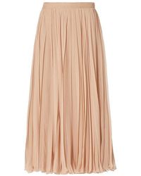 Valentino - Pleated Mid-Length Skirt - Lyst