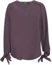 FEDERICA TOSI - Tie-Cuff V-Neck Blouse - Lyst
