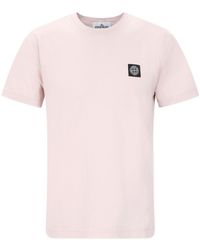 Stone Island - Logo-Patch T-Shirt - Lyst