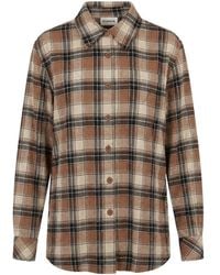P.A.R.O.S.H. - P.A.R.O..H. Checked Curved Hem Shirt - Lyst