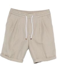 Brunello Cucinelli - Drawstring Pleated Shorts - Lyst