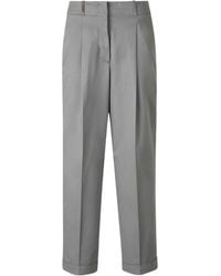 Peserico - Pleated Straight Leg Trousers - Lyst