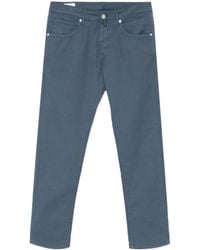 Incotex - Logo-Patch Tapered Trousers - Lyst