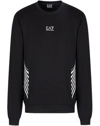 EA7 - Round-Necked Logo Sweater - Lyst