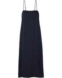 Tibi - Satin-Twill Midi Dress - Lyst
