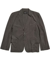 Balenciaga - Pinstriped Oversized Tailored Jacket - Lyst