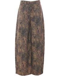 Liu Jo - Paisely Printed Wide Leg Trousers - Lyst
