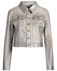 DIESEL - Solid-Colored Denim Jacket - Lyst