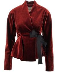 Alberta Ferretti - Long-Sleeve Jacket - Lyst