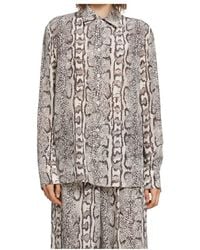 Balenciaga - Python Print Silk Shirt - Lyst