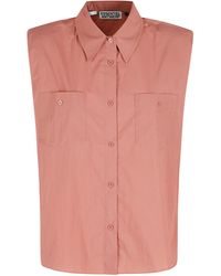 Essentiel Antwerp - Padded-Shoulder Sleeveless Shirt - Lyst