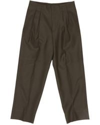 ZEGNA - Wide Leg Pleated Trousers - Lyst