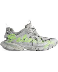 Balenciaga - Gray Polyester Athletic Sneakers - Lyst