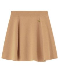 Ganni - Cashmere Wool Mini Skirt - Lyst