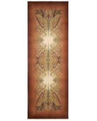 Etro - Wool Scarf With Faded Print And Paisley Motif - Lyst