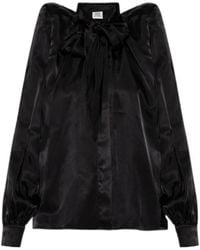 Vetements - Shoulder Pads Tied-Neck Shirt - Lyst