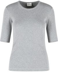Closed - Ribbed Three-Quarter Sleeve T-Shirt - Lyst