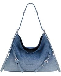 Givenchy - Medium Voyou Denim Shoulder Bag - Lyst